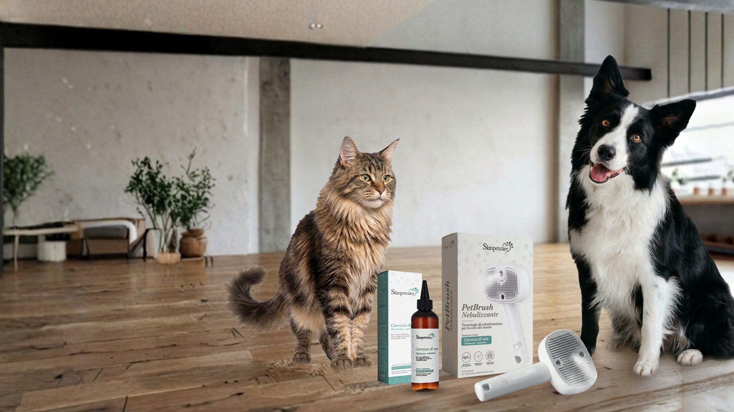 SkinPetCare Kit — spazzola e lozioni