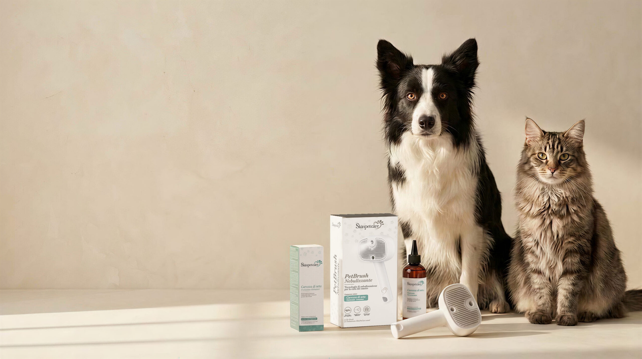 Skinpetcare Kit — spazzola e lozioni